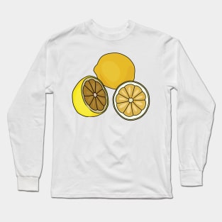 Lemon cartoon illustration Long Sleeve T-Shirt